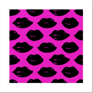 Lips Pattern Posters and Art